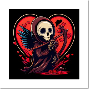 Valentine Grim Reaper Posters and Art